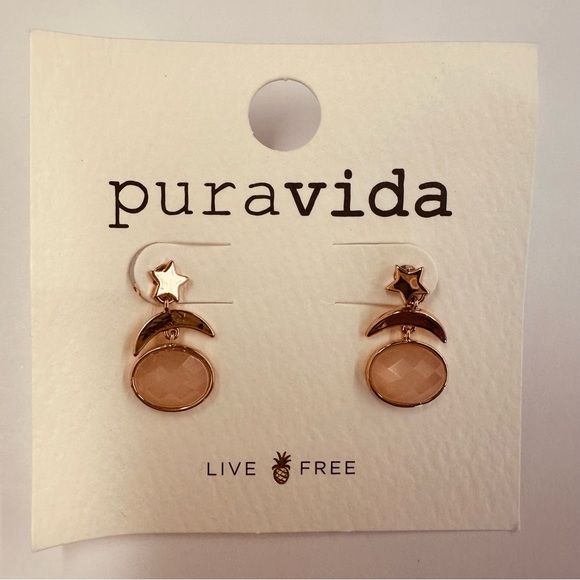 Pura Vida Star & Moon Necklace & Earring Set🌟🌙 - Picture 4 of 7